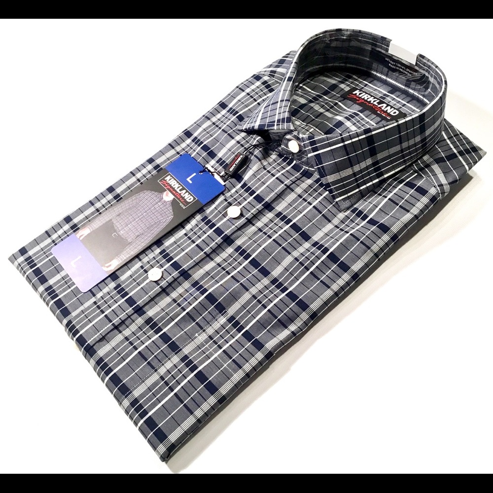 NWT MENS KIRKLAND SIGNATURE NON IRON SHIRT